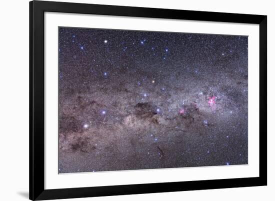 Southern Milky Way with Eta Carinae, Crux and Alpha and Beta Centauri-null-Framed Photographic Print