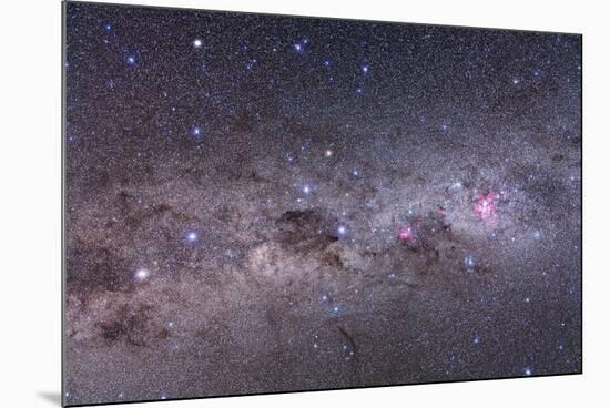 Southern Milky Way with Eta Carinae, Crux and Alpha and Beta Centauri-null-Mounted Photographic Print