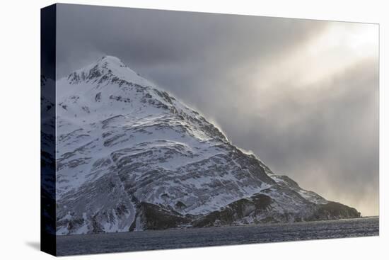 Southern Ocean, South Georgia, Salisbury Plain, Snowy peaks surround Salisbury Plain.-Ellen Goff-Stretched Canvas