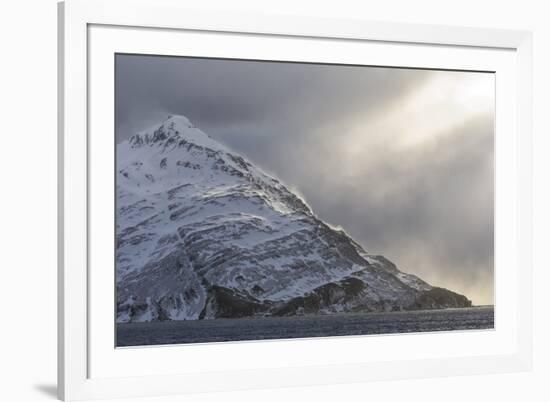 Southern Ocean, South Georgia, Salisbury Plain, Snowy peaks surround Salisbury Plain.-Ellen Goff-Framed Photographic Print