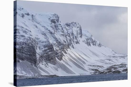 Southern Ocean, South Georgia, Salisbury Plain, Snowy peaks surround Salisbury Plain.-Ellen Goff-Stretched Canvas