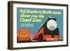 Southern Pacific Ad-null-Framed Premium Giclee Print