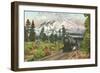 Southern Pacific Railroad and Mt. Shasta, California-null-Framed Art Print
