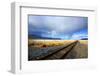 Southern Pacific Railway under Storm Clouds, Black Rock Desert,Nevada-Richard Wright-Framed Photographic Print