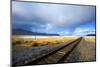 Southern Pacific Railway under Storm Clouds, Black Rock Desert,Nevada-Richard Wright-Mounted Photographic Print