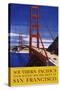 Southern Pacific's Four Scenic Routes Meet at San Francisco Travel Poster-null-Stretched Canvas