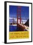 Southern Pacific's Four Scenic Routes Meet at San Francisco Travel Poster-null-Framed Giclee Print