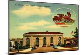 Southern Pacific Station, Sacramento, California, 1935-null-Mounted Giclee Print