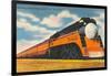 Southern Pacific Streamlined Train, Sunbeam-null-Framed Art Print