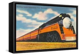 Southern Pacific Streamlined Train, Sunbeam-null-Framed Stretched Canvas
