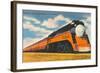 Southern Pacific Streamlined Train, Sunbeam-null-Framed Art Print