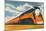 Southern Pacific Streamlined Train, Sunbeam-null-Mounted Art Print