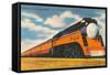 Southern Pacific Streamlined Train, Sunbeam-null-Framed Stretched Canvas