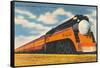 Southern Pacific Streamlined Train, Sunbeam-null-Framed Stretched Canvas