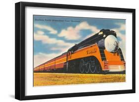 Southern Pacific Streamlined Train, Sunbeam-null-Framed Art Print