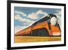 Southern Pacific Streamlined Train, Sunbeam-null-Framed Art Print