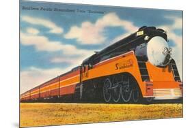 Southern Pacific Streamlined Train, Sunbeam-null-Mounted Art Print