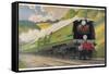Southern Railway Express is Hauled by a "West Country" Locomotive-null-Framed Stretched Canvas