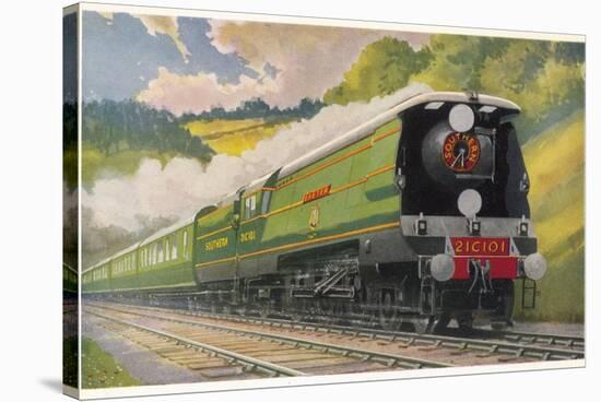 Southern Railway Express is Hauled by a "West Country" Locomotive-null-Stretched Canvas