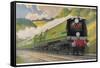 Southern Railway Express is Hauled by a "West Country" Locomotive-null-Framed Stretched Canvas