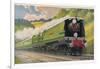 Southern Railway Express is Hauled by a "West Country" Locomotive-null-Framed Photographic Print