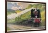 Southern Railway Express is Hauled by a "West Country" Locomotive-null-Framed Photographic Print