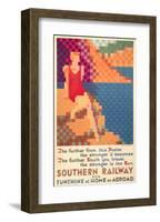 Southern Railway for Sunshine at Home Or Abroad-null-Framed Art Print