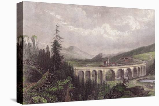 Southern Railway, Viaduct Payerbach, Semmering-null-Stretched Canvas