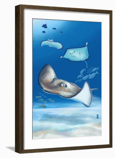 Southern Ray-Lantern Press-Framed Art Print