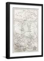 Southern Sahara And Central Africa Old Map-marzolino-Framed Art Print