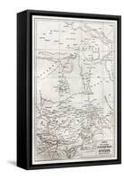 Southern Sahara And Central Africa Old Map-marzolino-Framed Stretched Canvas