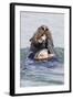 Southern Sea Otter Eats a Clam-Hal Beral-Framed Photographic Print