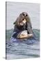 Southern Sea Otter Eats a Clam-Hal Beral-Stretched Canvas
