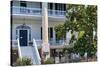 Southern Style House with a Magnolia Tree, Beaufort, South Carolina-George Oze-Stretched Canvas