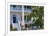 Southern Style House with a Magnolia Tree, Beaufort, South Carolina-George Oze-Framed Photographic Print