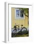 Southern Sweden, Karlskrona, Bjorkholmen area, the neighborhood of naval craftsmen, bicycle-Walter Bibikow-Framed Photographic Print