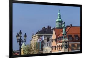 Southern Sweden, Karlskrona, Stortorget Square, town buildings-Walter Bibikow-Framed Photographic Print