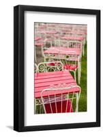 Southern Sweden, Ystad, cafe tables-Walter Bibikow-Framed Photographic Print