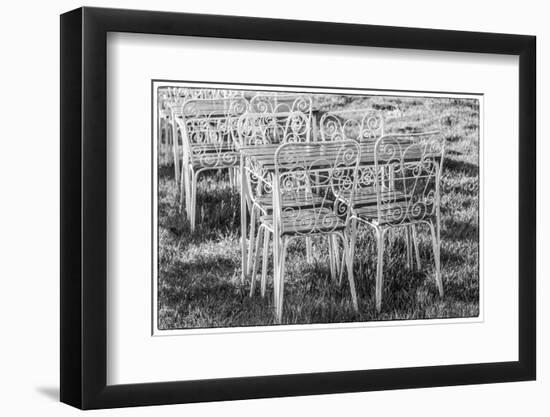 Southern Sweden, Ystad, cafe tables-Walter Bibikow-Framed Photographic Print