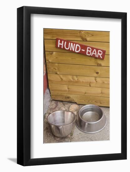 Southern Sweden, Ystad, Hund-Bar, water for dogs, dog bar-Walter Bibikow-Framed Photographic Print