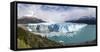 Southern terminus of Perito Moreno glacier, Lago Argentino and mountains, Argentina-francesco vaninetti-Framed Stretched Canvas