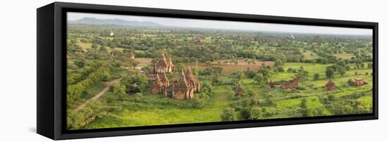 Southern View of Stupas Seen from Top of Tower at Aureum Palace Hotel, Bagan, Mandalay Region-null-Framed Stretched Canvas