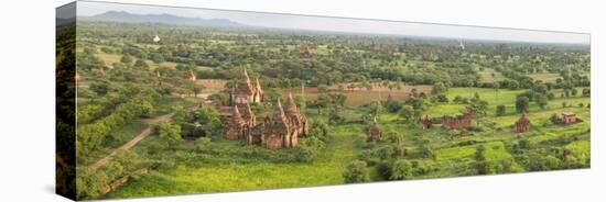 Southern View of Stupas Seen from Top of Tower at Aureum Palace Hotel, Bagan, Mandalay Region-null-Stretched Canvas