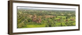 Southern View of Stupas Seen from Top of Tower at Aureum Palace Hotel, Bagan, Mandalay Region-null-Framed Photographic Print