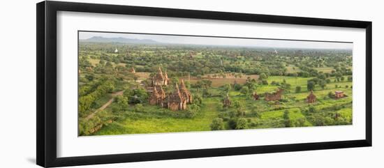 Southern View of Stupas Seen from Top of Tower at Aureum Palace Hotel, Bagan, Mandalay Region-null-Framed Photographic Print