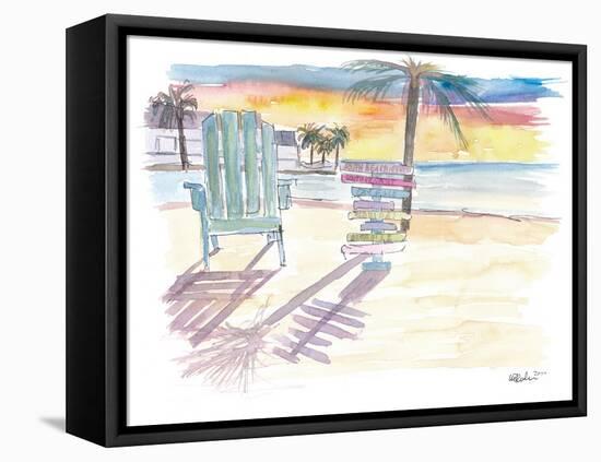 Southernmost Beach Key West Morning Glory-M. Bleichner-Framed Stretched Canvas