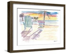 Southernmost Beach Key West Morning Glory-M. Bleichner-Framed Art Print
