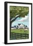 Southfork Ranch - Dallas, Texas-Lantern Press-Framed Art Print