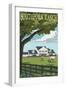 Southfork Ranch - Dallas, Texas-Lantern Press-Framed Art Print