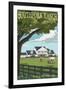 Southfork Ranch - Dallas, Texas-Lantern Press-Framed Art Print